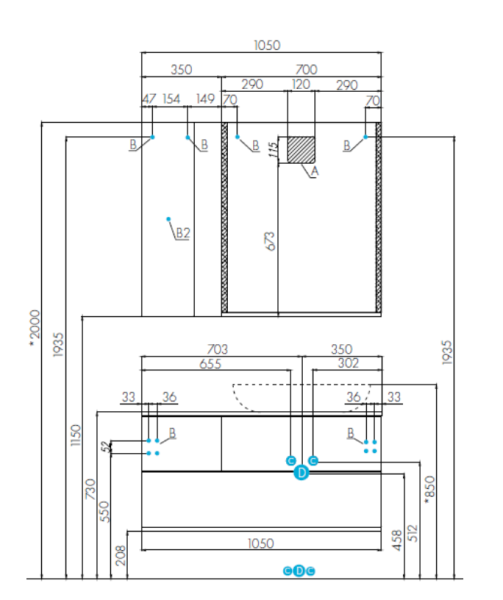 Зеркало Акватон Терра 70см дуб кантри 1A247002TEDY0